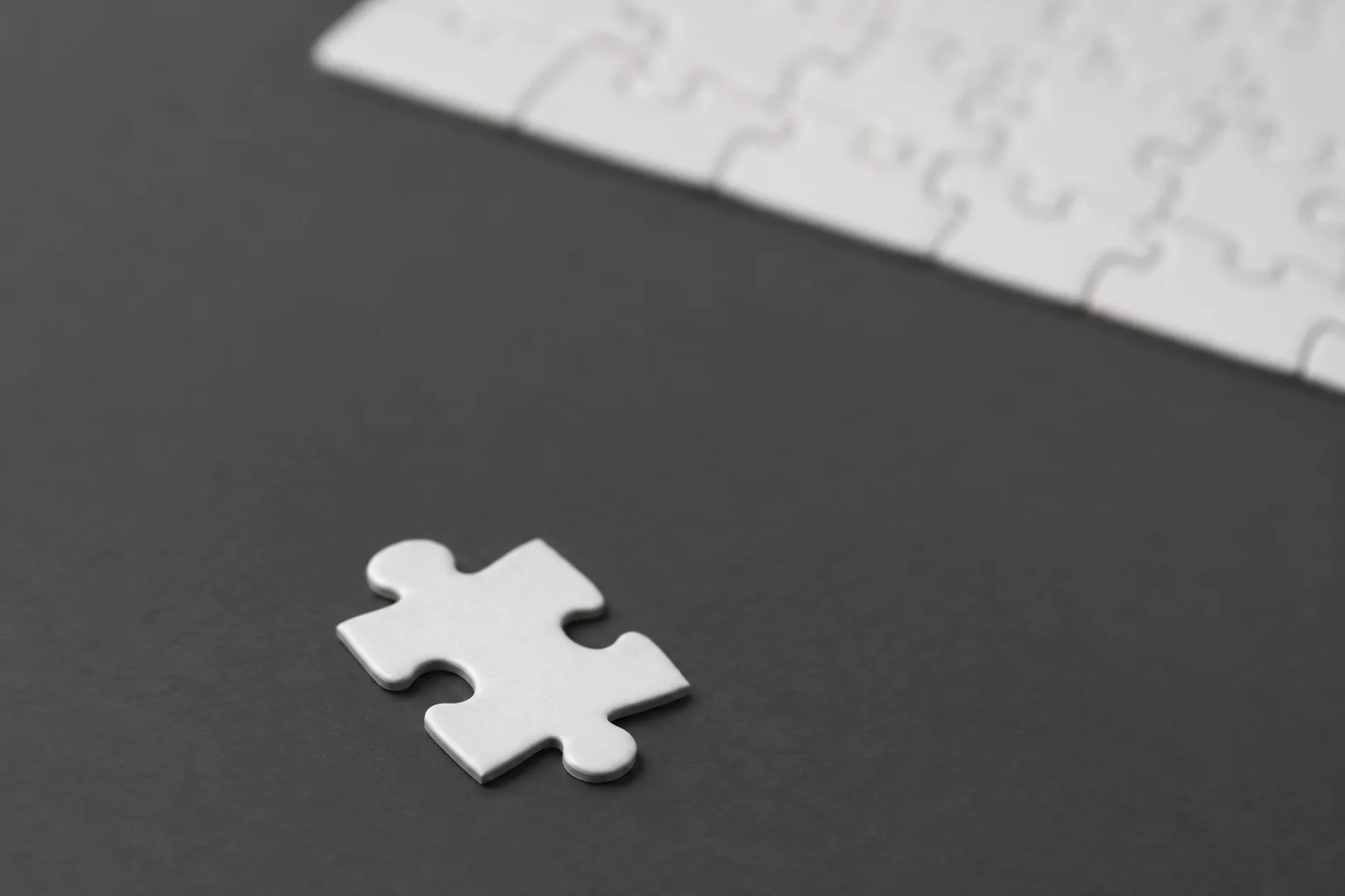 Single isolated puzzle piece