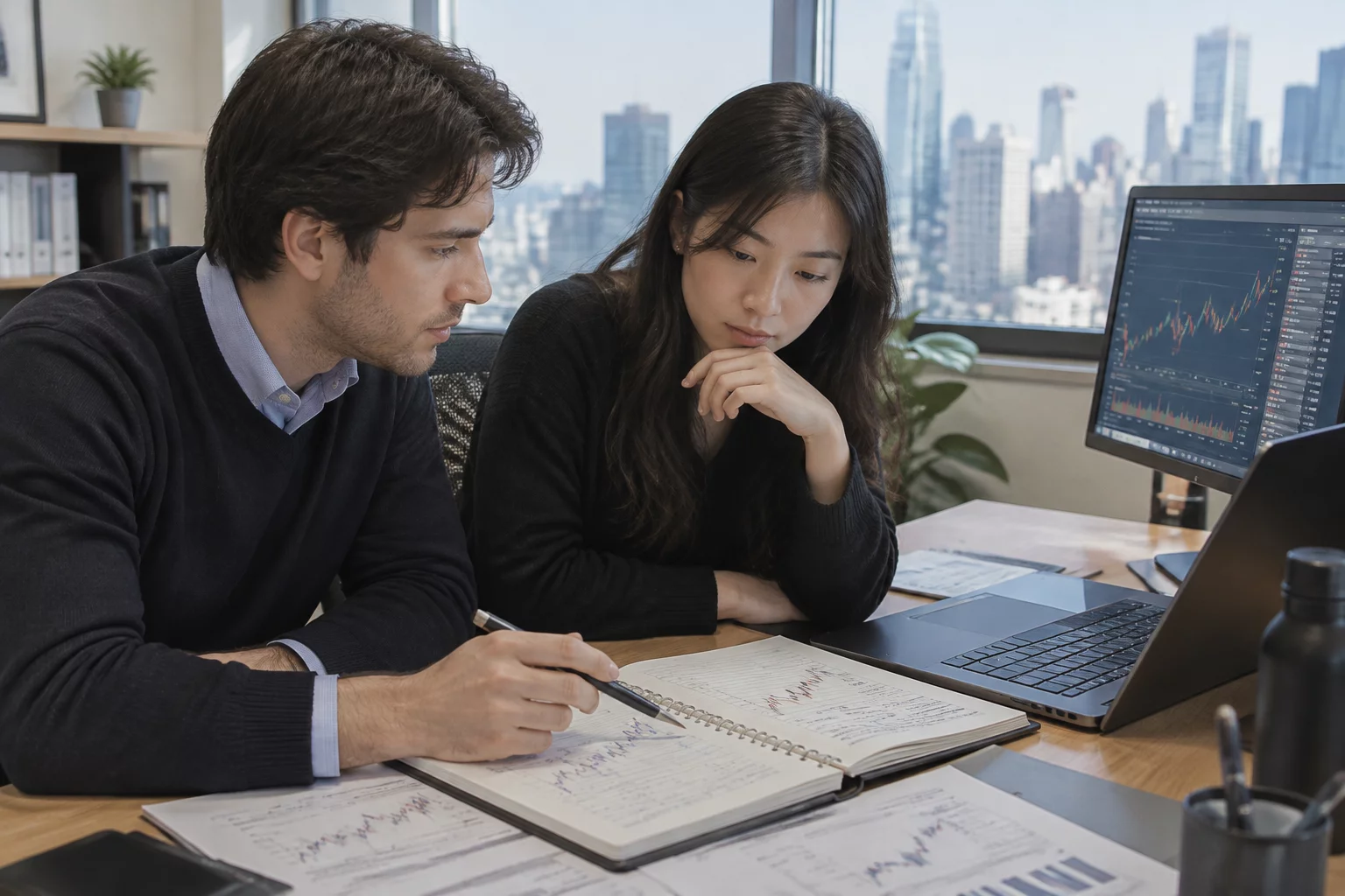 ObservationReplay research team reviewing chart logs in office